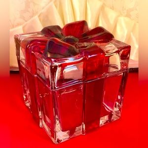 GODINGER VINTAGE GLASS BOW BOX
